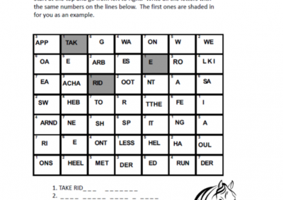 Horse Safety – Word Scramble